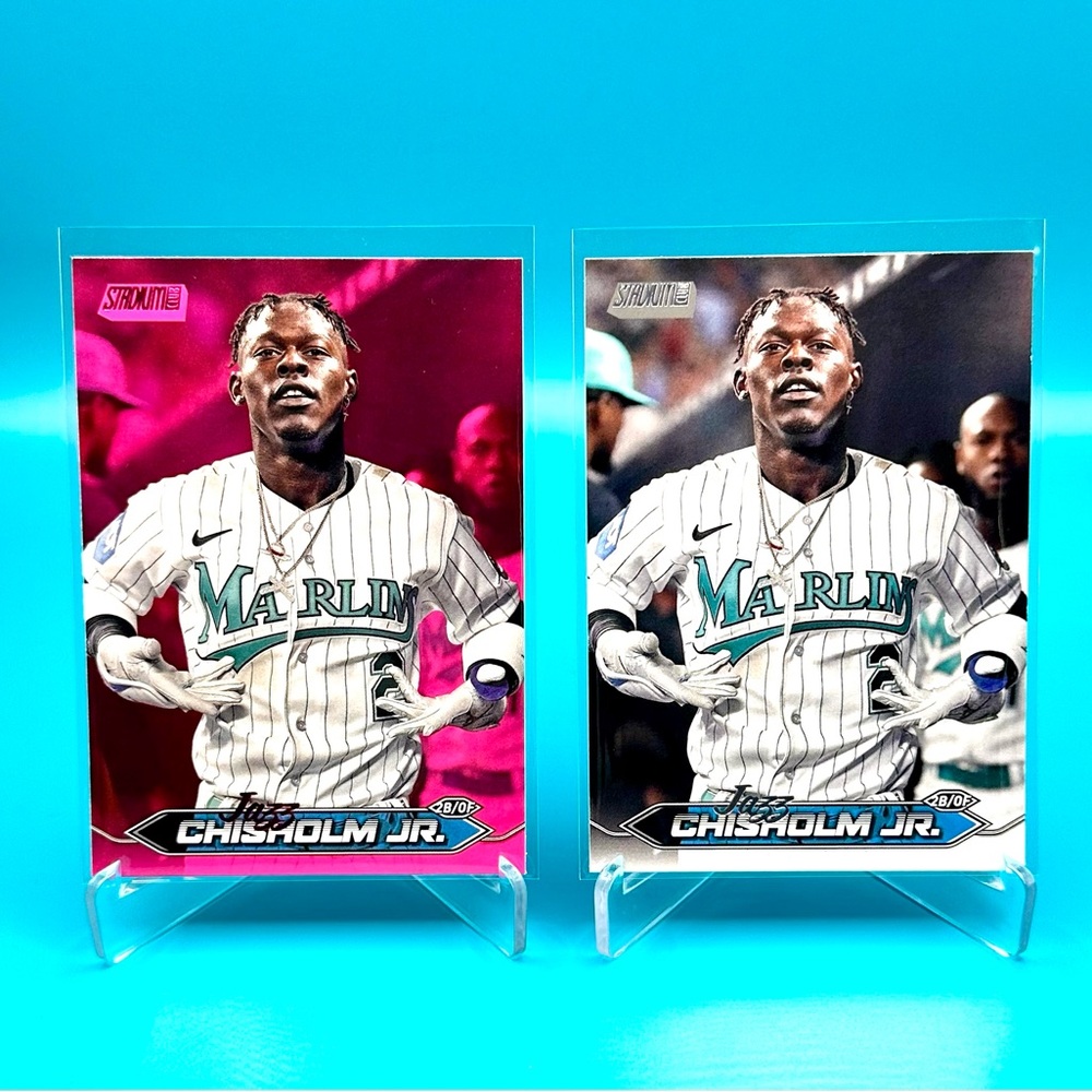 Topps Stadium Club🔥Jazz Chisholm Lot! 🔥Pink Foil Insert! 🤯